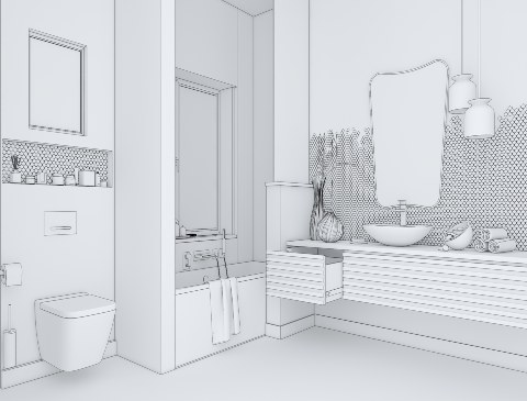 Flooring materials for bathroom interior design