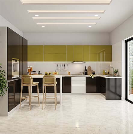 Italian kitchen design from best modular kitchen company in Hyderabad at best price.